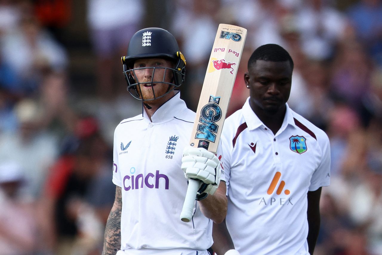 Ben Stokes raised his first Test half-century since January, England vs West Indies, 2nd Men's Test, Trent Bridge, 1st day, July 18, 2024