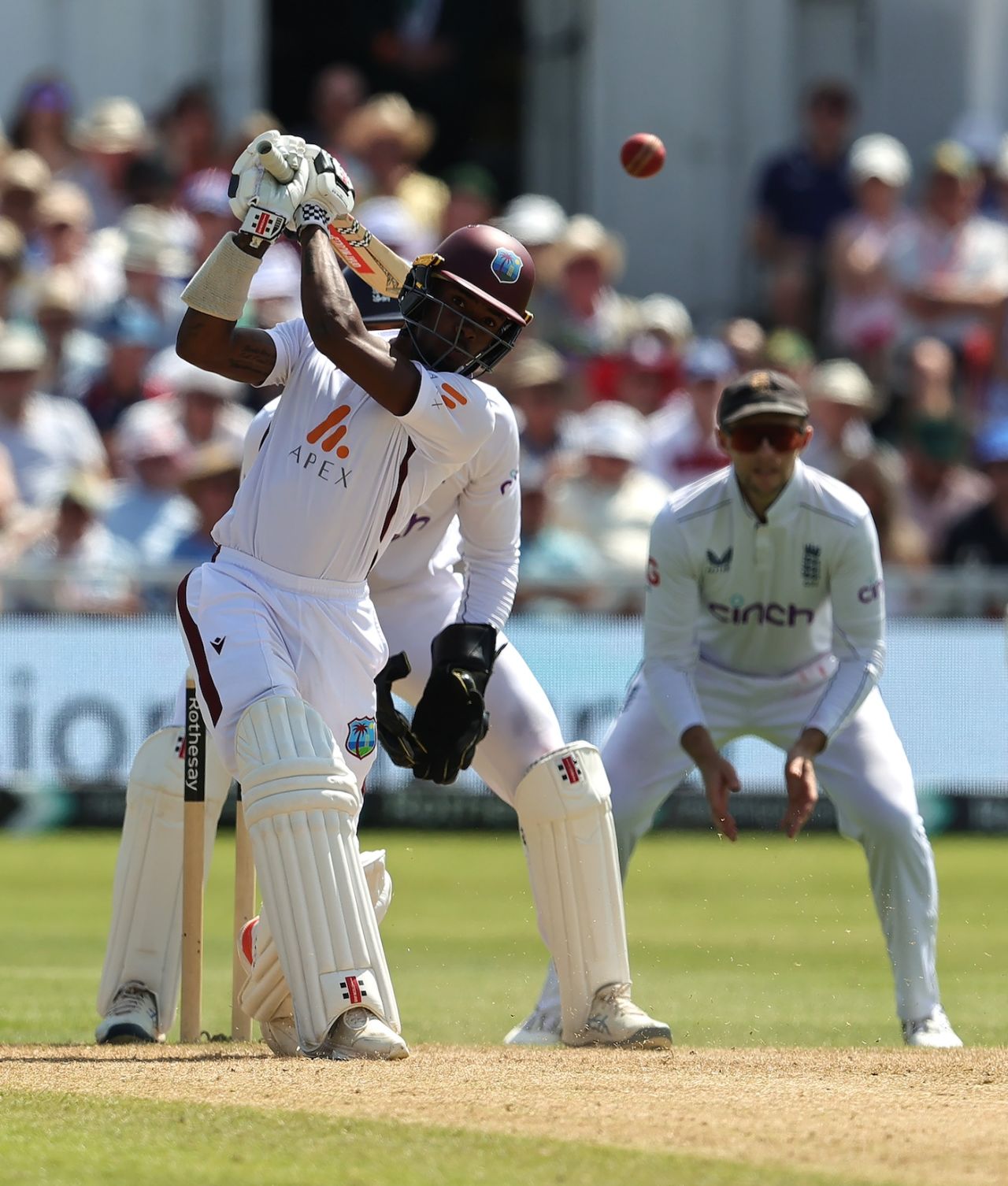 Alick Athanaze isn't worried about keeping his drive down, England vs West Indies, 2nd Test, Nottingham, 2nd day, July 19, 2024