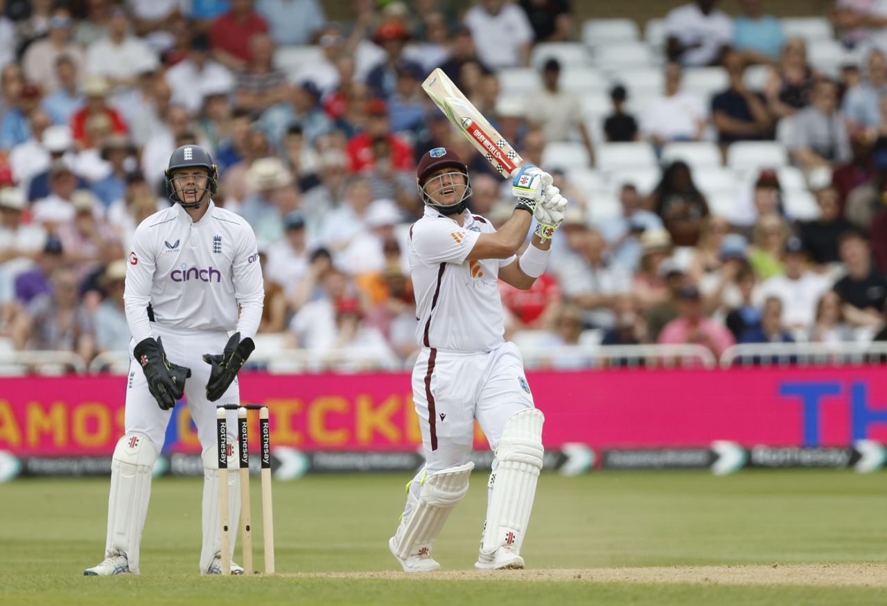 Joshua Da Silva smashed Joe Root for 4, 4, 4, 6 in one over, England vs West Indies, 2nd Men's Test, Nottingham, 3rd day, July 20, 2024