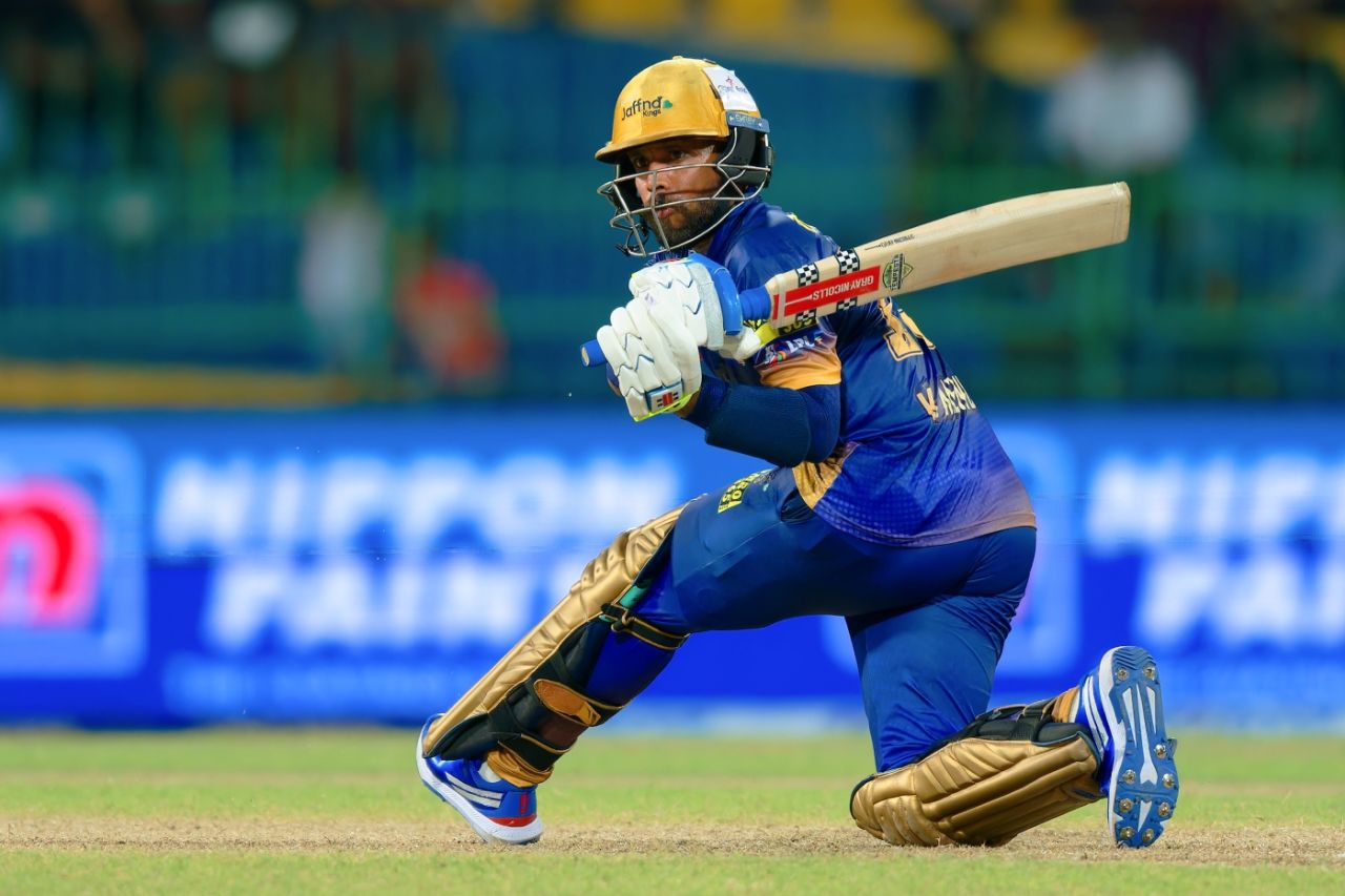 Kusal Mendis' unbeaten 105 contained 12 fours and five sixes, Jaffna Kings vs Kandy Falcons, LPL 2024, Qualifier 2, Colombo, July 20, 2024