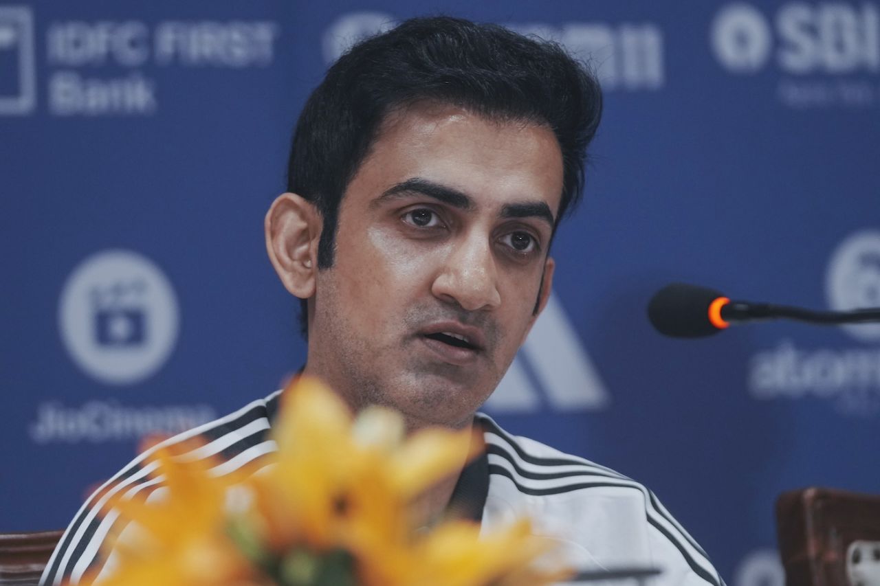 Gautam Gambhir speaks at his first press conference since taking over as India head coach, Mumbai, July 22, 2024