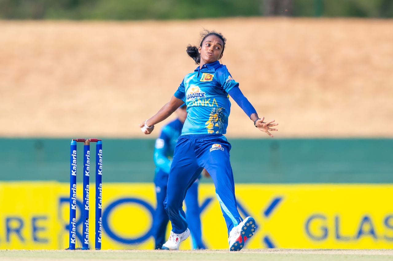 Kawya Kavindi took 2 for 7 at an economy of 1.82, Sri Lanka vs Malaysia, Women's Asia Cup, Dambulla, July 22, 2024