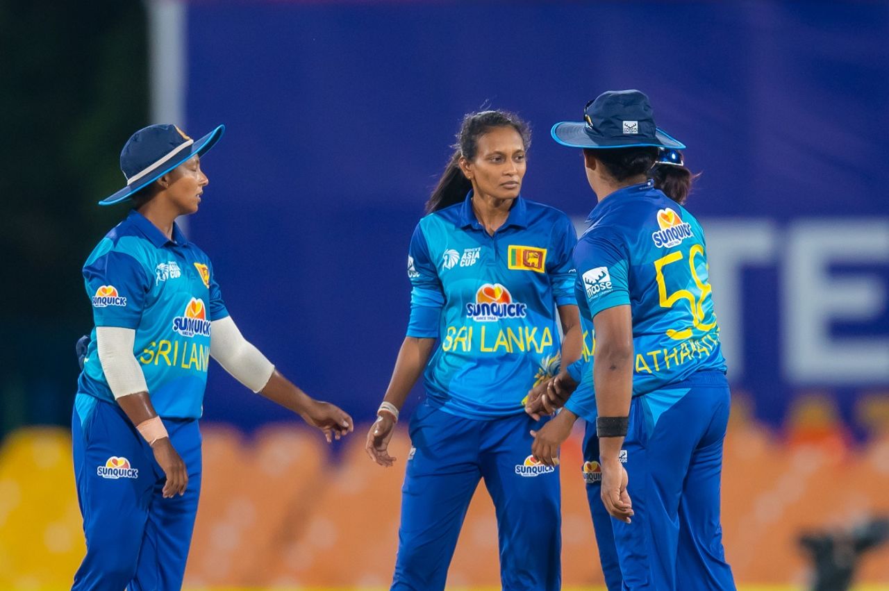 Inoshi Priyadharshani struck inside the powerplay, Sri Lanka vs Thailand, Women's Asia Cup 2024, Dambulla, July 24, 2024