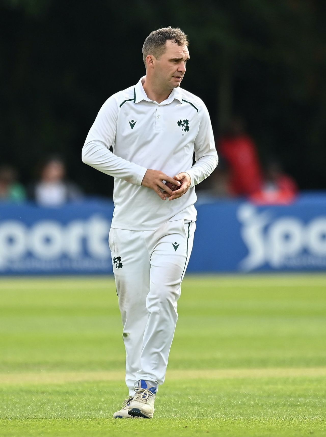 Andy McBrine took 3 for 37 in the first innings, Ireland vs Zimbabwe, Only Test, Belfast, 1st Day, July 25, 2024