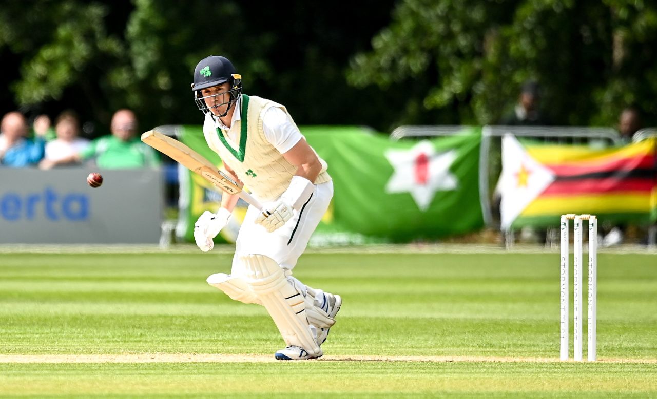 Peter Moor posted his highest Test score for Ireland, Ireland vs Zimbabwe, Only Test, Belfast, day two, July 26, 2024