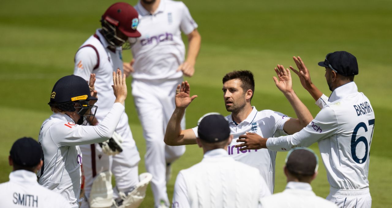 Mark Wood dismissed Kraigg Brathwaite as West Indies collapsed after lunch, England vs West Indies, 3rd Test, Edgbaston, Birmingham, 1st day, July 26, 2024