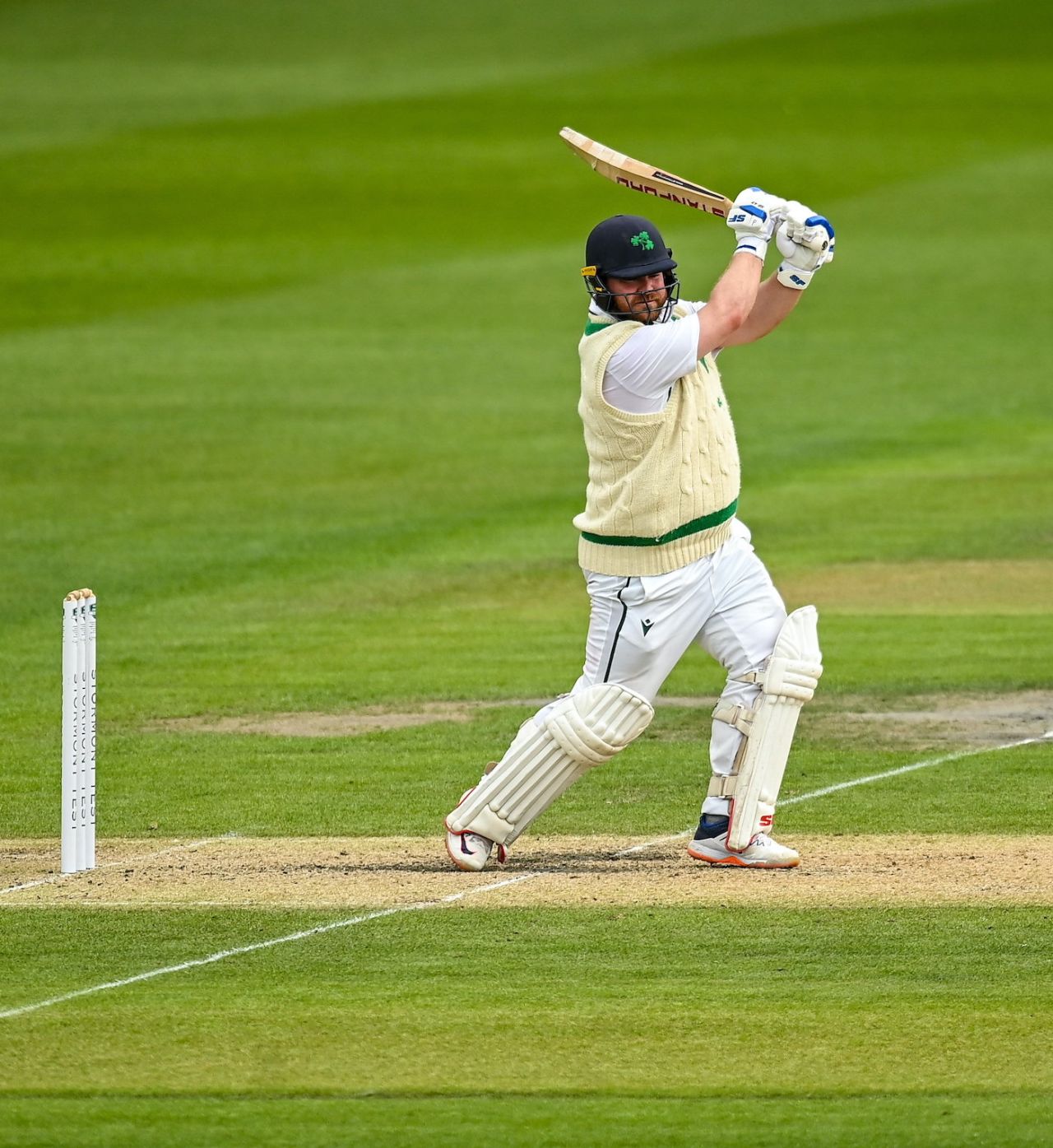 Paul Stirling made 22 off 63 balls, Ireland vs Zimbabwe, Only Test, Belfast, 2nd day, July 26, 2024