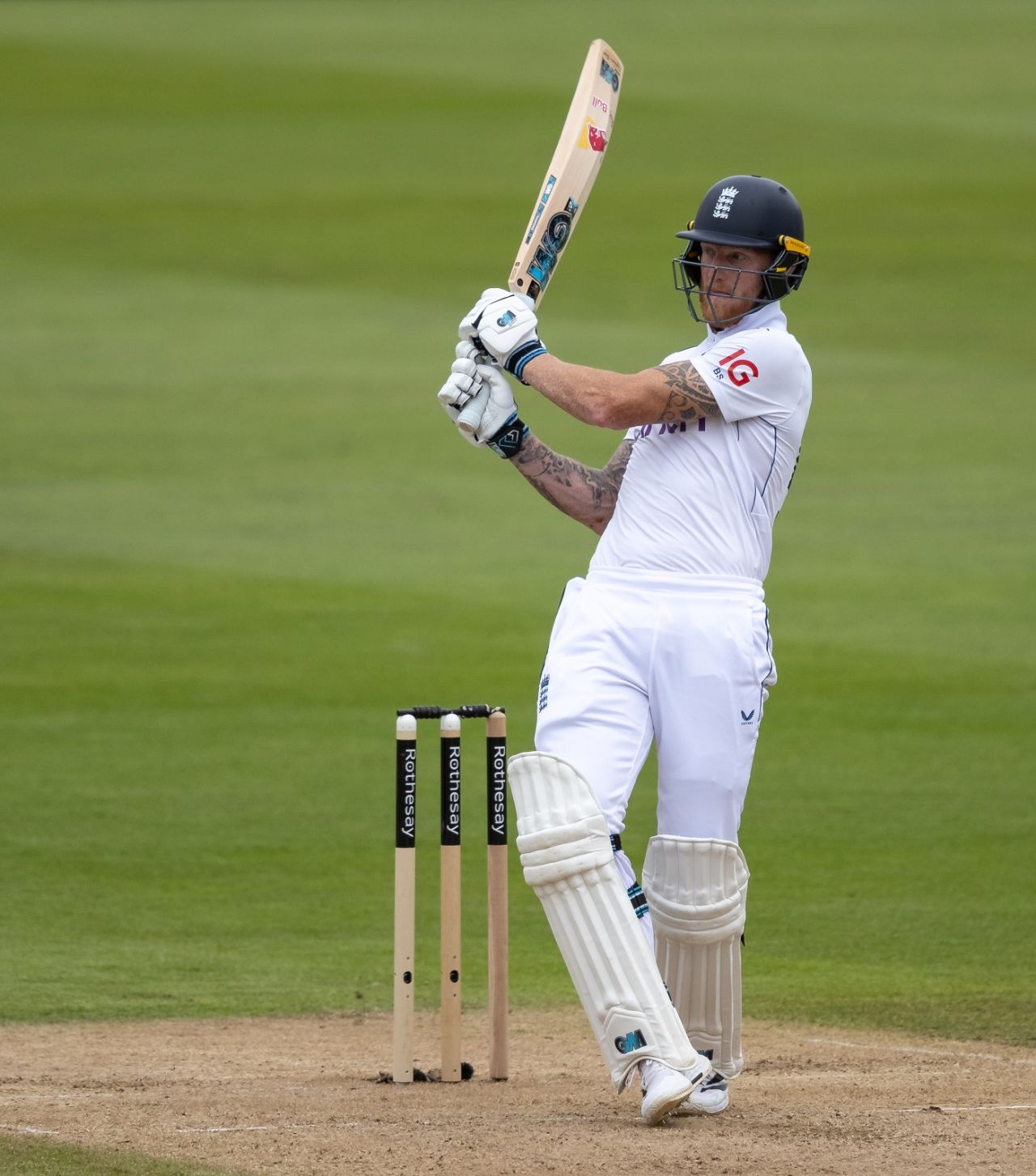 Ben Stokes nails a pull, England vs West Indies, 3rd Men's Test, Edgbaston, 2nd day, July 27, 2024