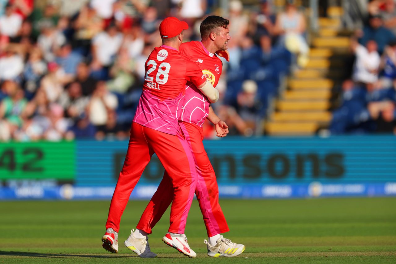 Jake Ball claimed a three-for, Welsh Fire vs Oval Invincibles, Men's Hundred, Cardiff, July 28, 2024