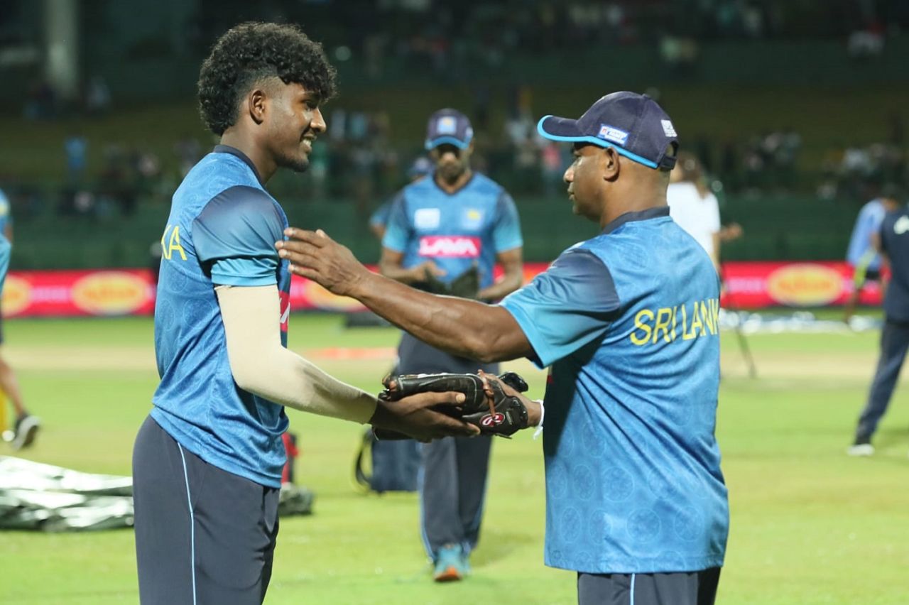 Chamindu Wickramasinghe made his international debut against India, Sri Lanka vs India, 3rd T20I, Pallekele, July 30, 2024