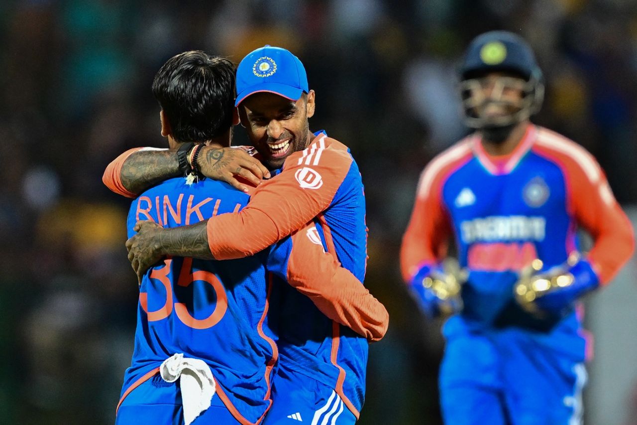 Rinku Singh and Suryakumar Yadav were two unlikely heroes with the ball, Sri Lanka vs India, 3rd T20I, Pallekele, July 30, 2024