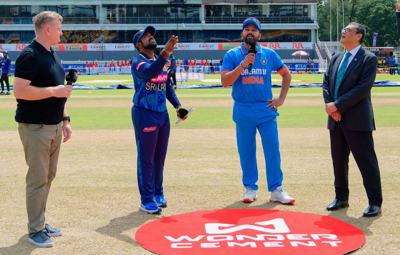 Charith Asalanka won his first toss as Sri Lanka's ODI captain, against Rohit Sharma's India, Sri Lanka vs India, 1st ODI, Colombo, August 2, 2024