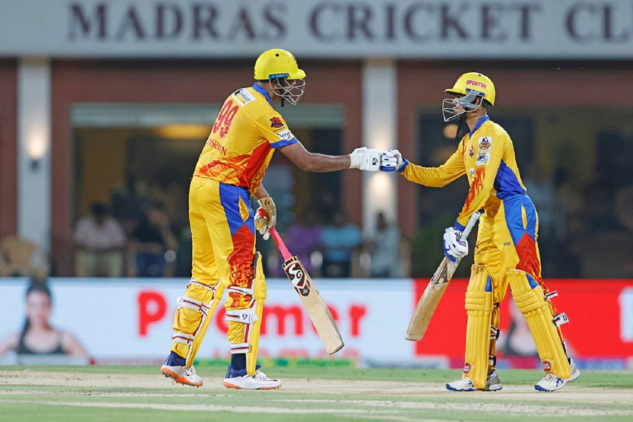 R Ashwin and Vimal Khumar dominated the powerplay for Dindigul Dragons, Dindigul Dragons vs iDream Tiruppur Tamizhans, Qualifier 2, TNPL, Chennai, August 2, 2024