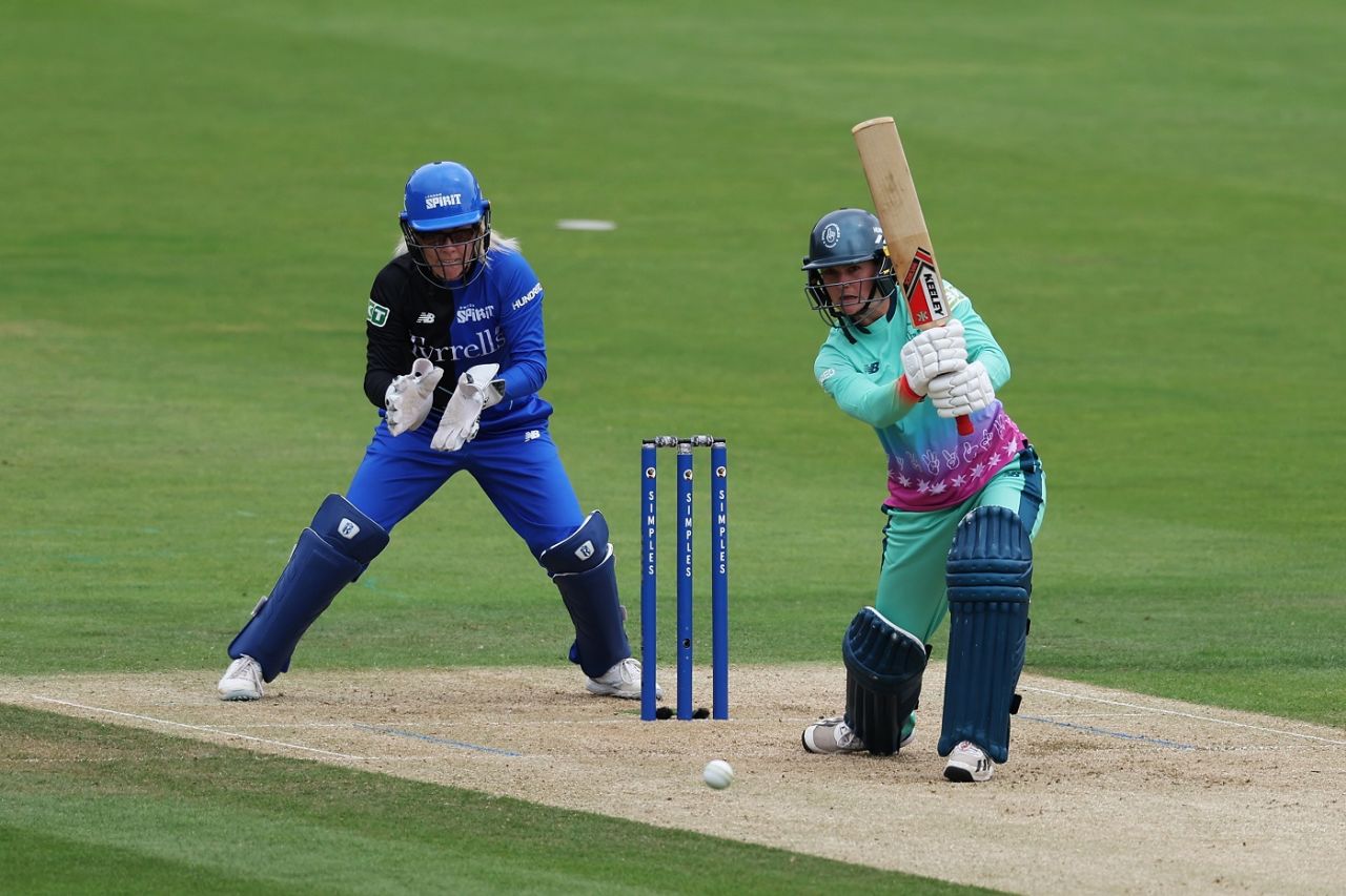 Paige Scholfield was out for a nine-ball five, London Spirit vs Oval Invincibles, the Hundred (women's), Lord's, August 4, 2024