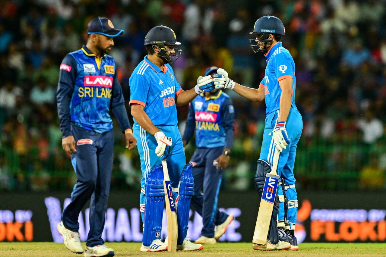 Shubman Gill and Rohit Sharma put on a half-century opening stand inside seven overs, Sri Lanka vs India, 2nd ODI, Colombo, August 4, 2024