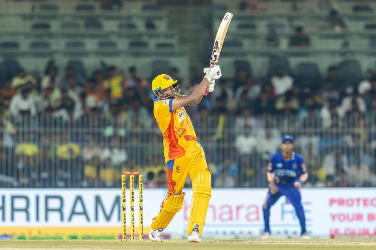 R Ashwin struck his third successive half-century in the TNPL, Lyca Kovai Kings vs Dindigul Dragons, TNPL 2024 final, Chennai, August 4, 2024