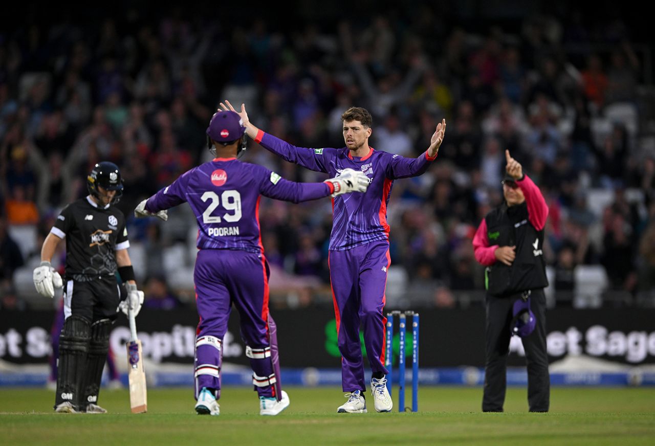 Mitchell Santner struck twice in two balls, Northern Superchargers vs Manchester Originals, The Hundred (Men's), Headingley, August 4, 2024