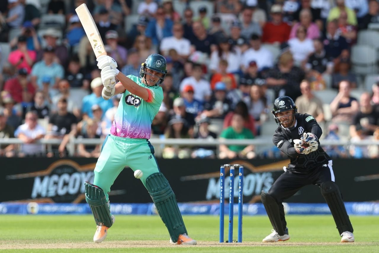Sam Curran's fifty came up off 31 deliveries, Manchester Originals vs Oval Invincibles, The Hundred (Men's), Emirates Old Trafford, August 6, 2024