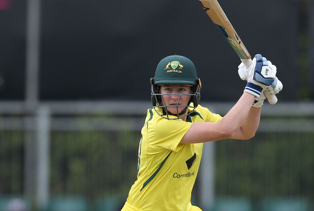 Tahlia Wilson drives, England A vs Australia, One-day game, Guildford, July 2, 2023