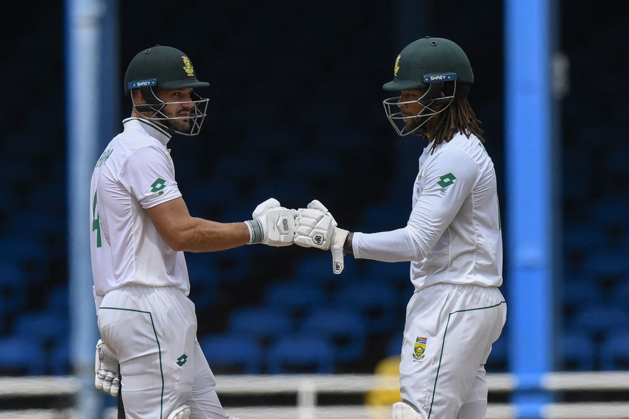 Aiden Markram and Tony de Zorzi added 43 for the first wicket, West Indies vs South Africa, 1st Test, Port-of-Spain, day 1, August 7, 2024