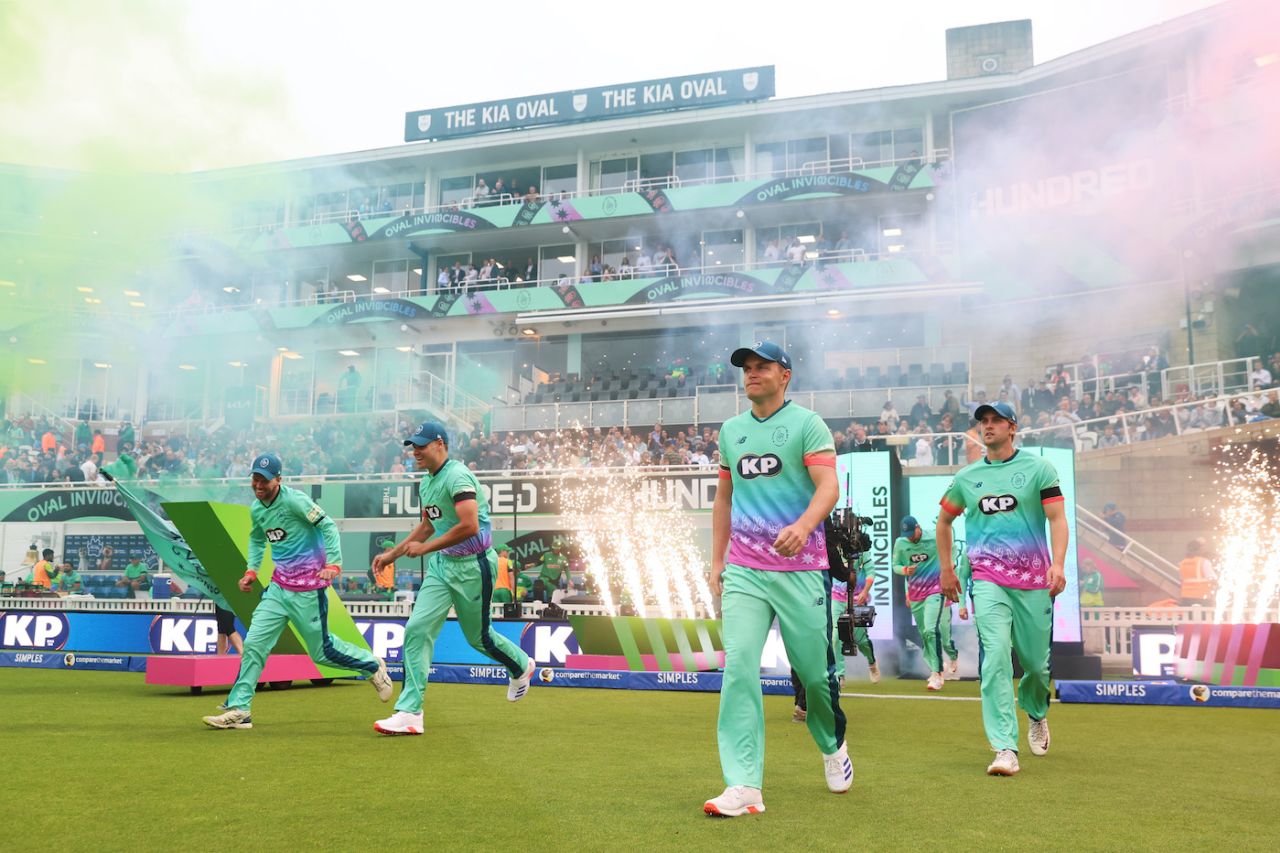 Oval Invincibles take the field, Men's Hundred, Oval Invincibles vs Southern Brave, The Kia Oval, August 08, 2024