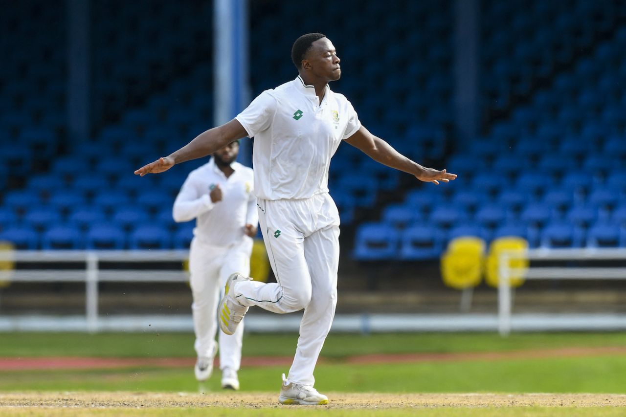 Kagiso Rabada finished with 3 for 56, West Indies vs South Africa, 1st Test, Port-of-Spain, day 4, August 10, 2024