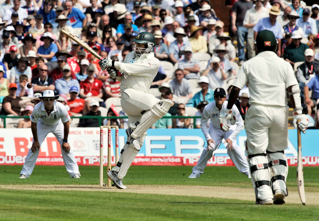Tamim Iqbal pulls, England v Bangladesh, 2nd npower Test, Old Trafford, June 5, 2010