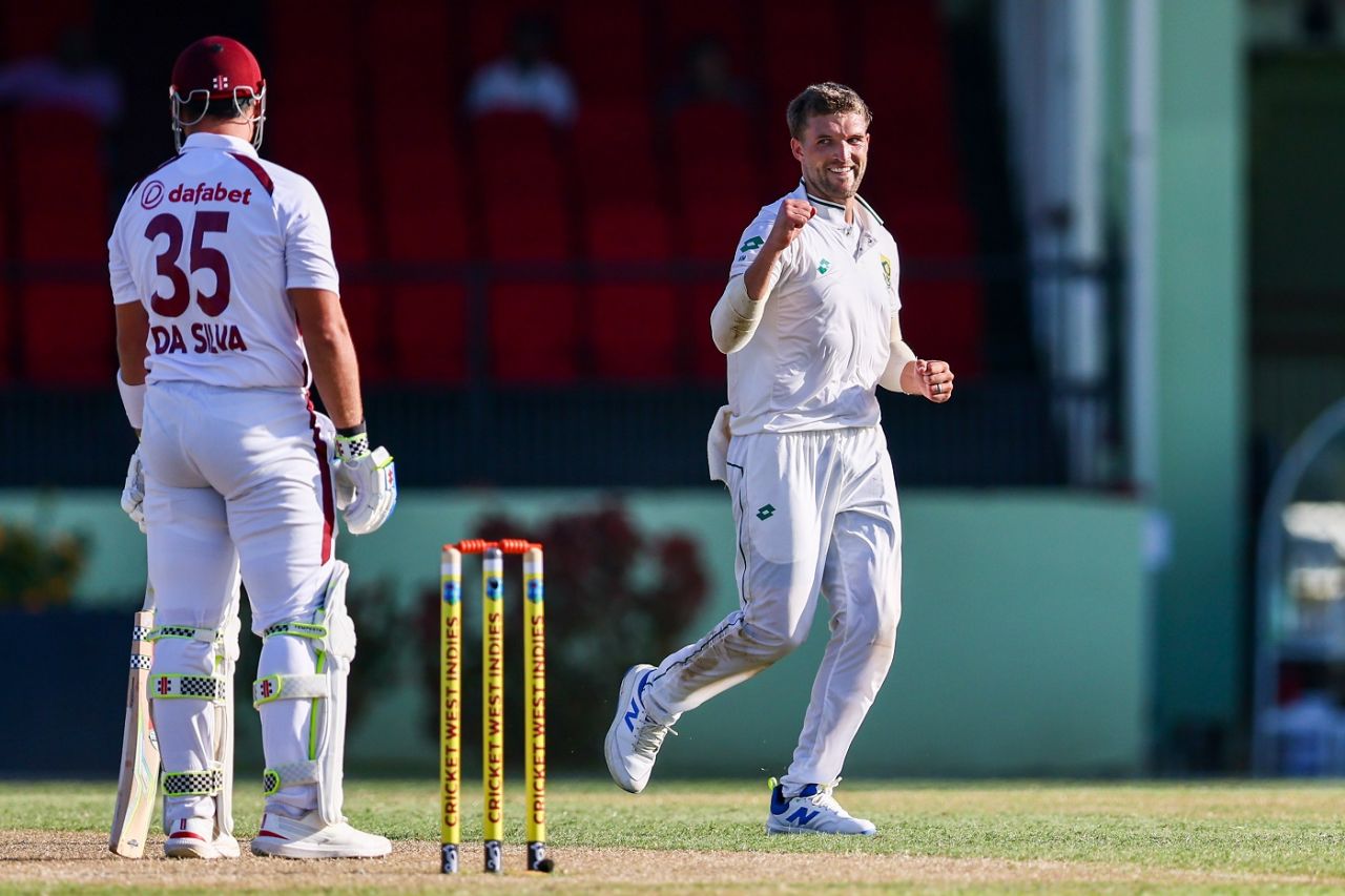 Wiaan Mulder got the better of Joshua Da Silva, West Indies vs South Africa, 2nd Test, day 1, Providence, August 15, 2024