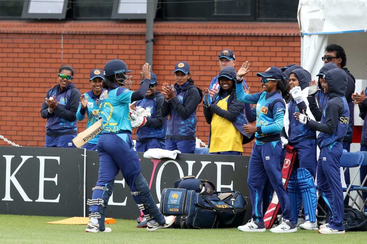 Vishmi Gunaratne gets a warm reception upon her return, Ireland vs Sri Lanka, 1st women's ODI, Belfast, August 16, 2024