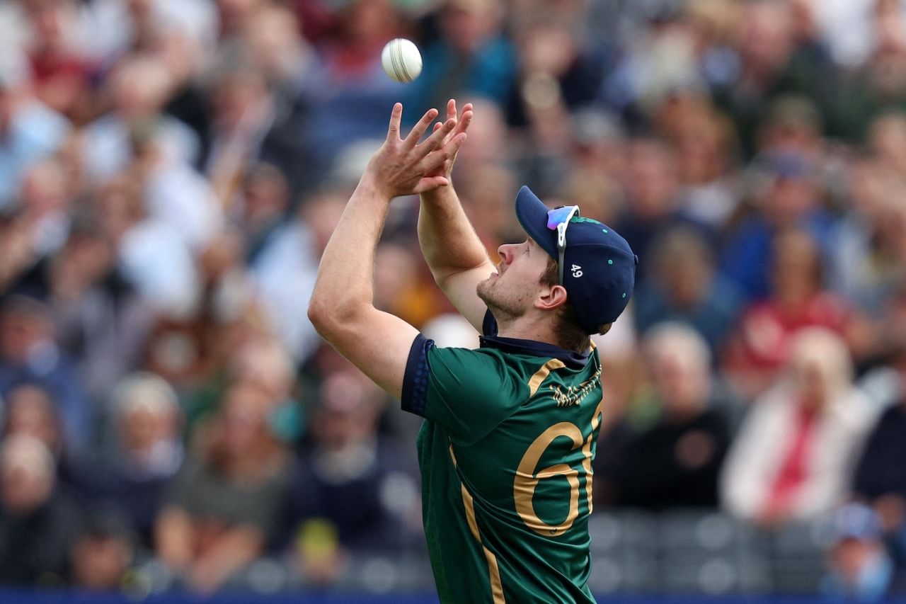 Barry McCarthy prepares to take a catch, England vs Ireland, 3rd ODI, Bristol, September 26, 2023