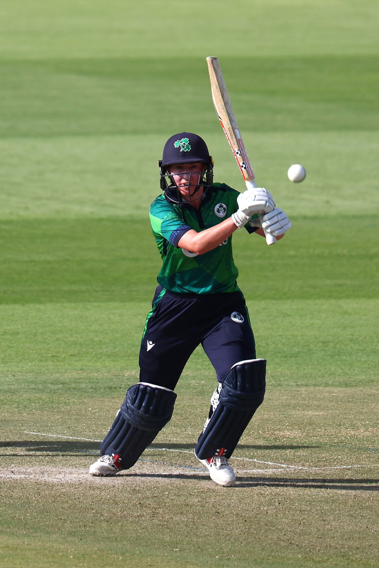 Arlene Kelly plays down the ground, Ireland vs Scotland, Women's T20 World Cup qualifier semi-final, Abu Dhabi, May 5, 2024