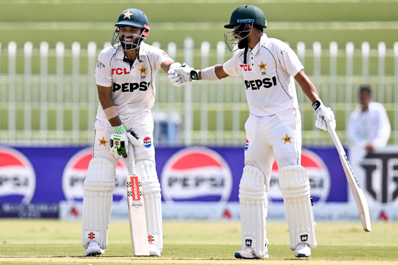 Mohammed Rizwan and Saud Shakeel put on a partnership of more than 100, Pakistan vs Bangladesh, 1st Test, day 2, Rawalpindi, August 22, 2024