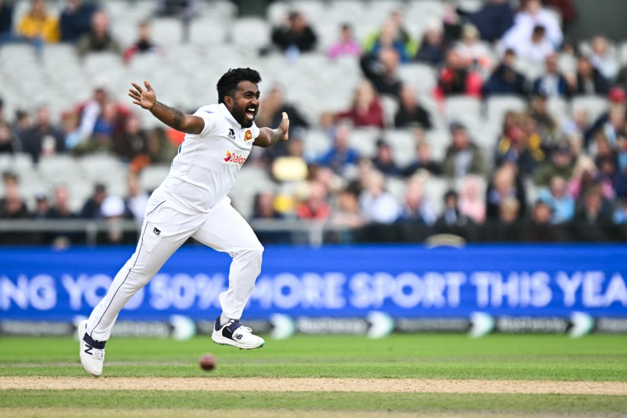 Asitha Fernando ripped into England's top-order, England vs Sri Lanka, 1st Test, Emirates Old Trafford, 2nd day, August 22, 2024