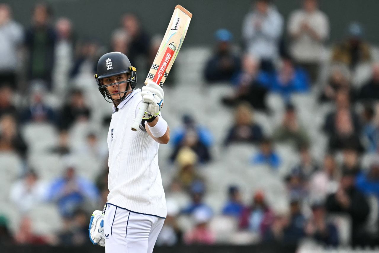 Jamie Smith passed 50 for the third time in five Test innings, England vs Sri Lanka, 1st Test, Emirates Old Trafford, 2nd day, August 22, 2024