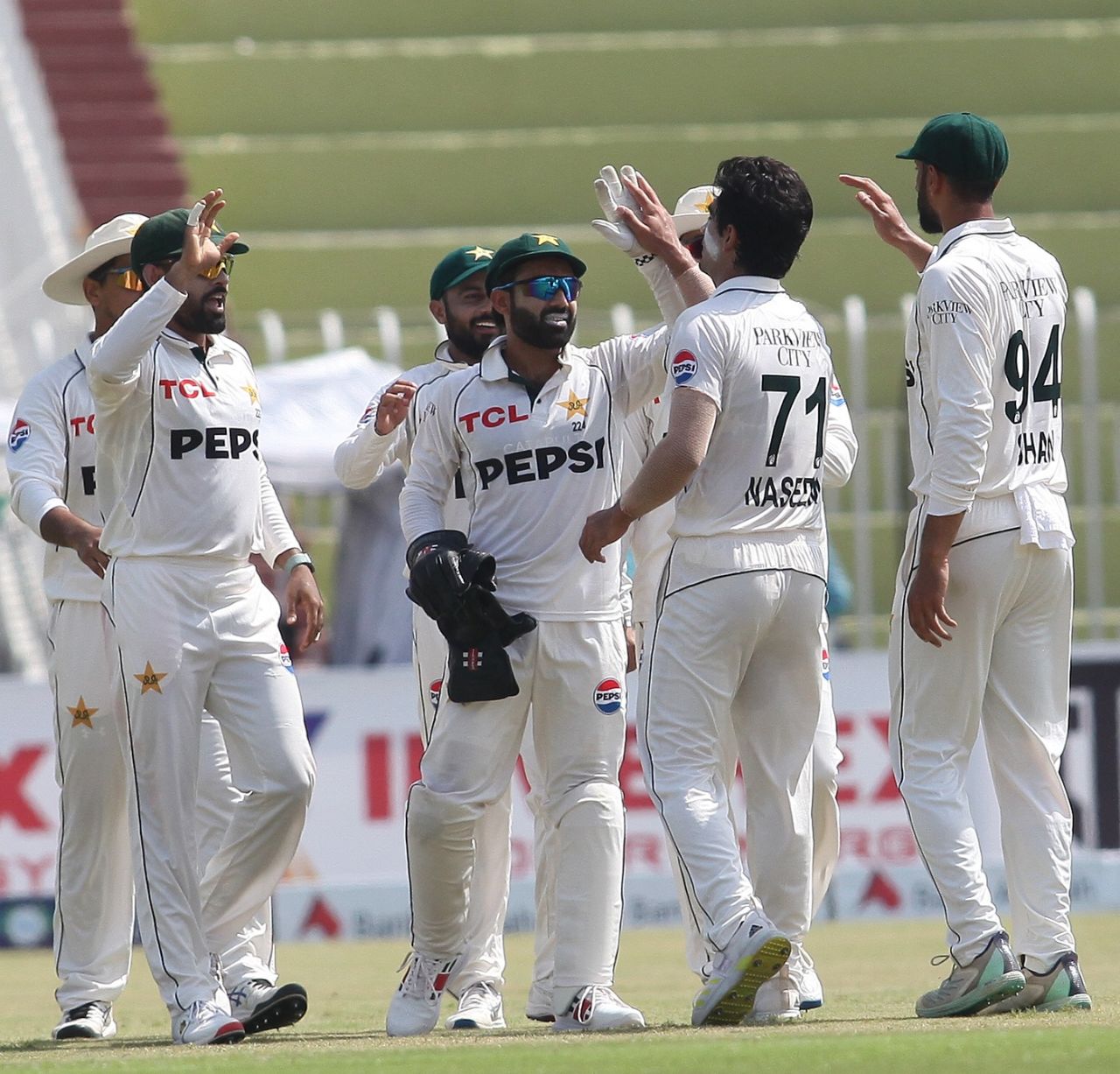 Mohammed Rizwan and Naseem Shah combined to dismiss Zakir Hasan, Pakistan vs Bangladesh, 1st Test, day 3, Rawalpindi, August 22, 2024
