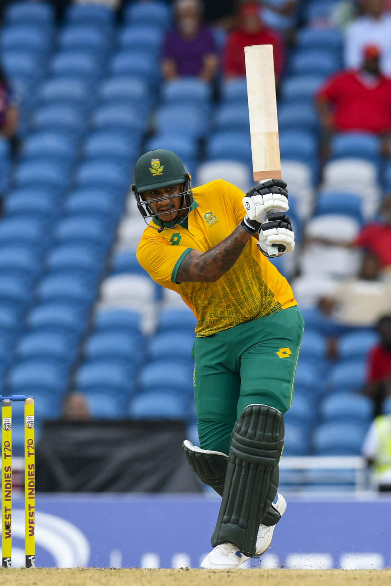 Patrick Kruger made a handy 44 off 32 balls, West Indies vs South Africa, 1st T20I, Tarouba, August 23, 2024