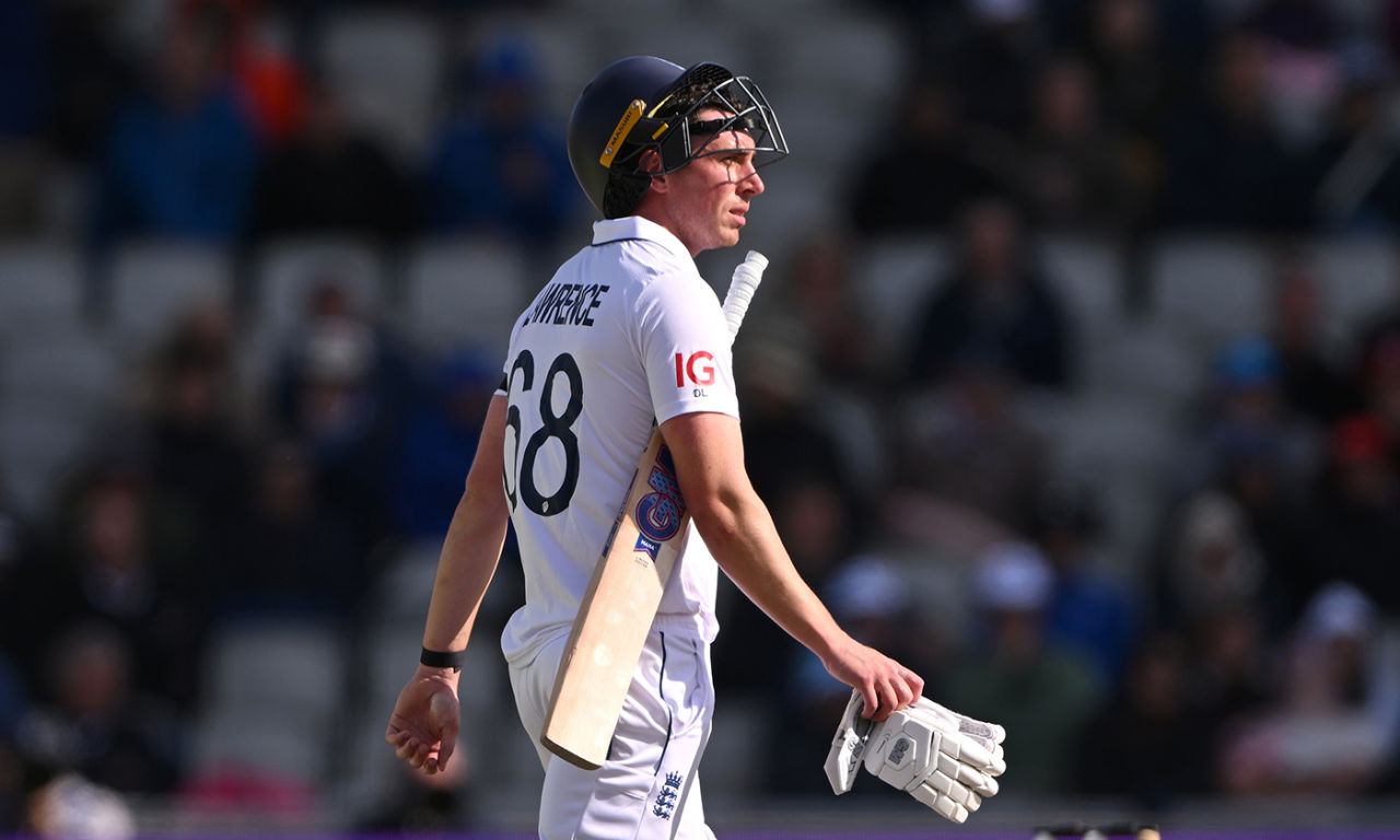 Dan Lawrence fell in the 30s for the second time in the match, England vs Sri Lanka, 1st Test, Emirates Old Trafford, 4th day, August 24, 2024