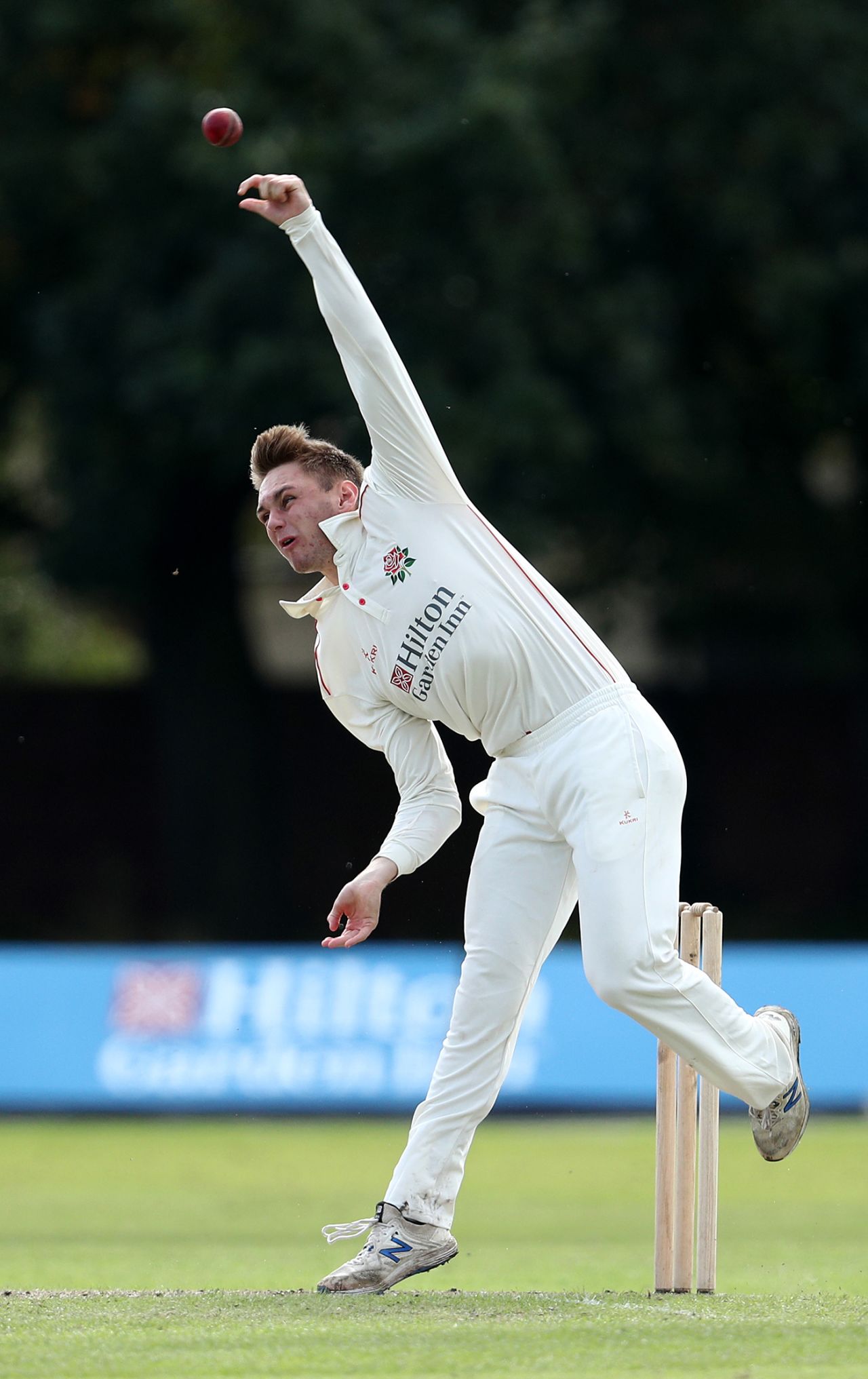 Jack Morley wheels away for Lancashire, Bob Willis Trophy, Lancashire v Derbyshire, Liverpool Cricket Club, September 09, 2020
