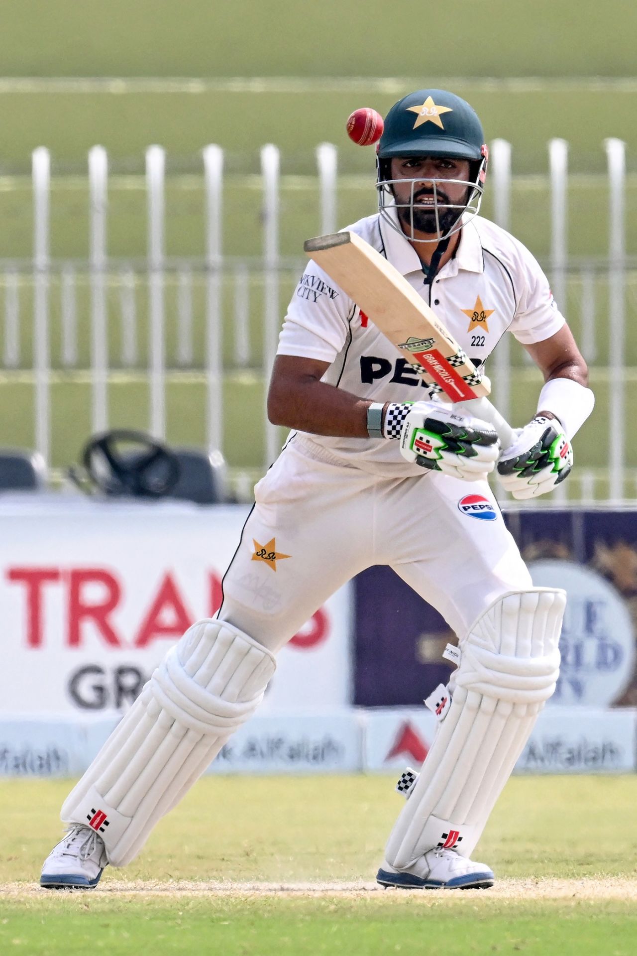 Babar Azam dug in after a first-ball reprieve, Pakistan vs Bangladesh, 1st Test, Rawalpindi, 5th day, August 25, 2024