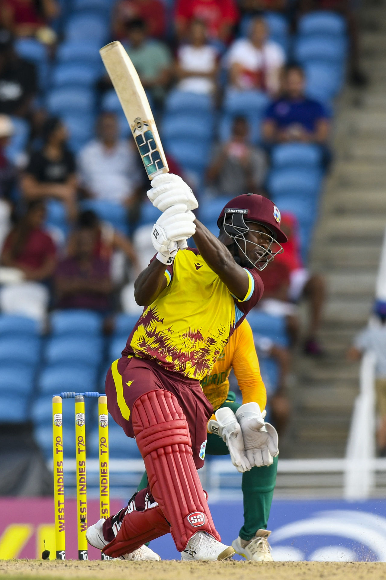 Sherfane Rutherford chipped in with 29, West Indies vs South Africa, 2nd T20I, Tarouba, August 25, 2024