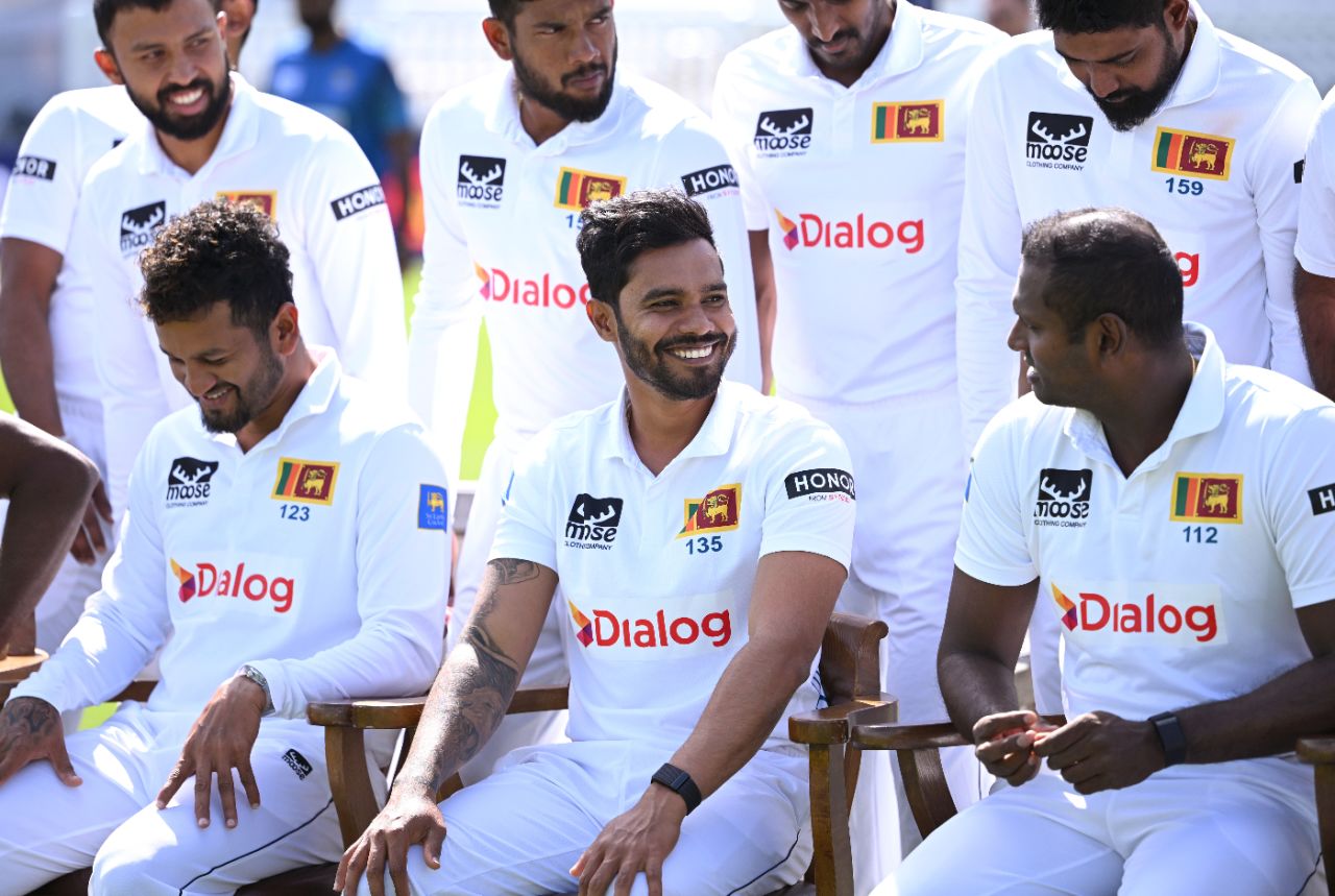 Dhananjaya de Silva is all smiles ahead of Sri Lanka's team photo, England vs Sri Lanka, 2nd Test, Lord's, preview day, August 28, 2024