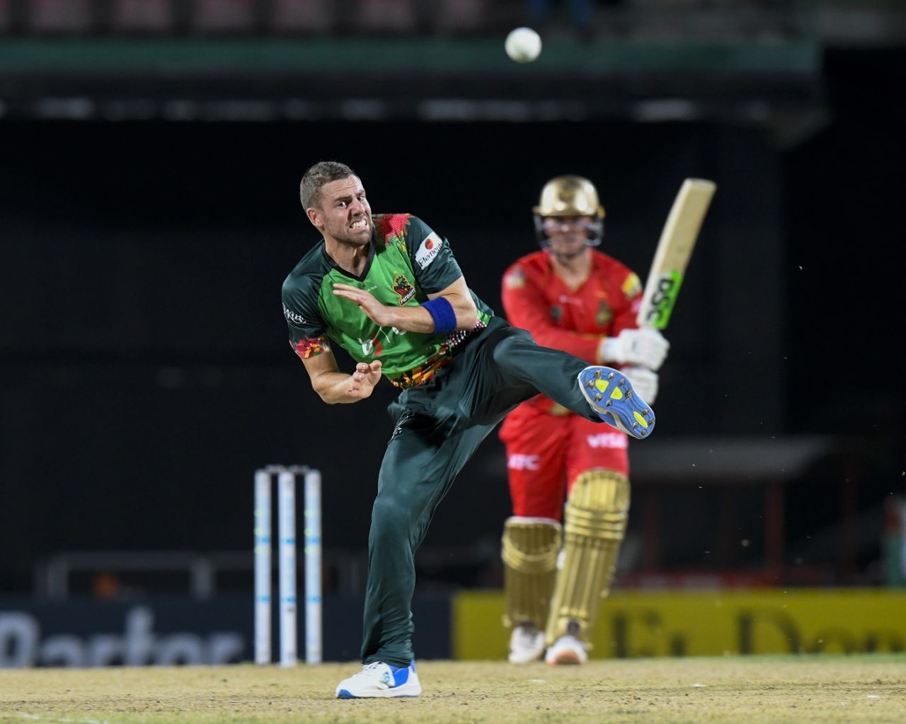 Anrich Nortje tries to avoid a Jason Roy hit, St Kitts and Nevis Patriots vs Trinbago Knight Riders, CPL 2024, Basseterre, August 31, 2024