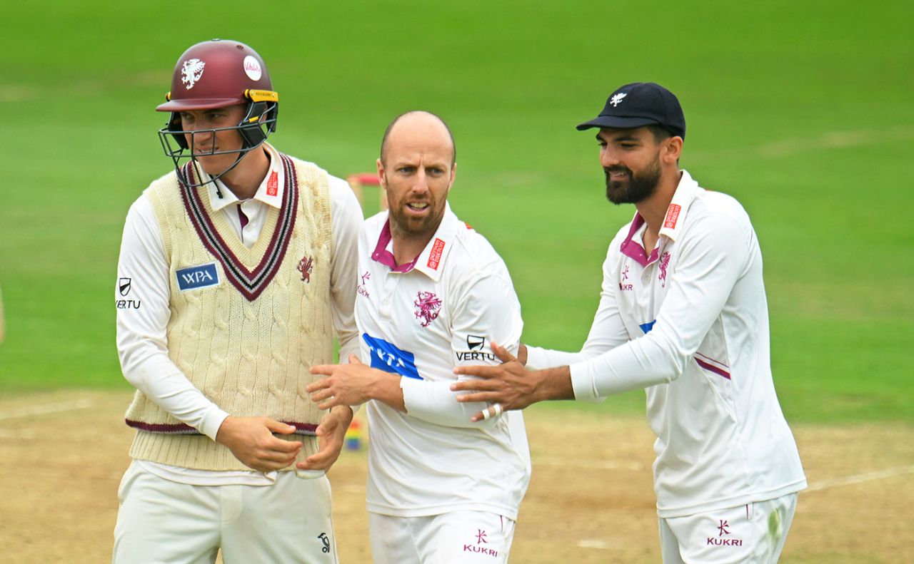 Jack Leach claimed early wickets in Somerset's pursuit of victory, Somerset vs Durham, County Championship, Taunton, September 1, 2024