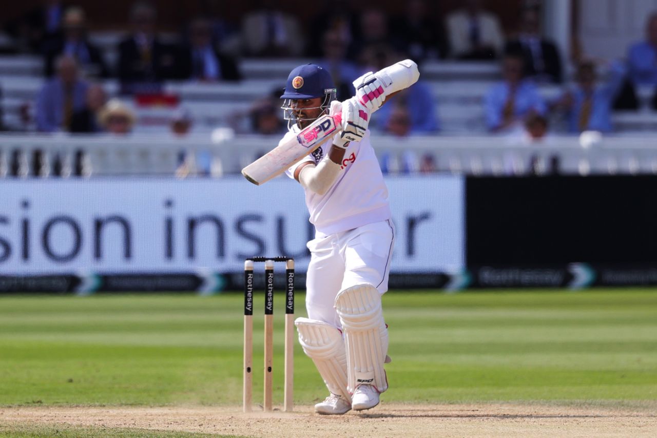 Dinesh Chandimal drives through the covers, England vs Sri Lanka, 2nd Test, Lord's, 4th day, September 1, 2024