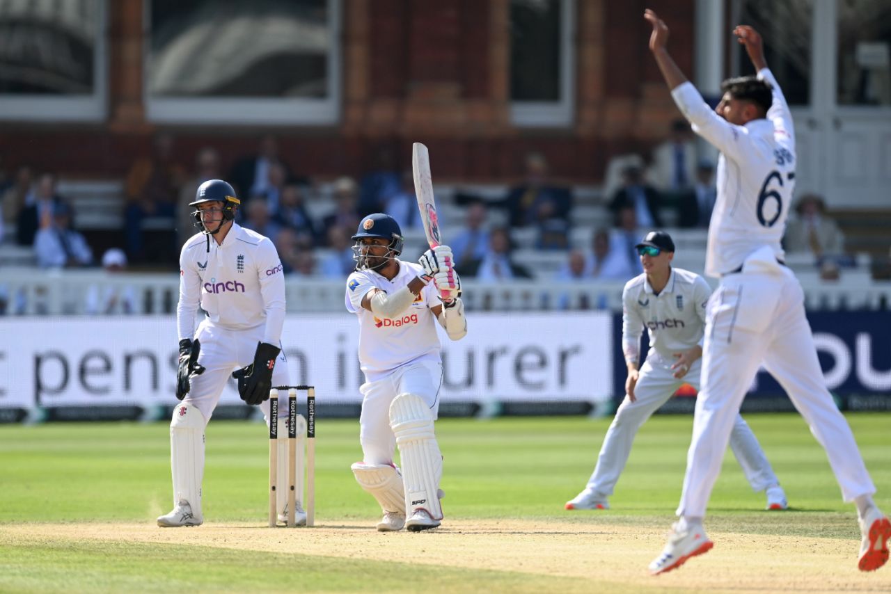 Dinesh Chandimal hits on the up in his energetic innings, England vs Sri Lanka, 2nd Test, Lord's, 4th day, September 1, 2024