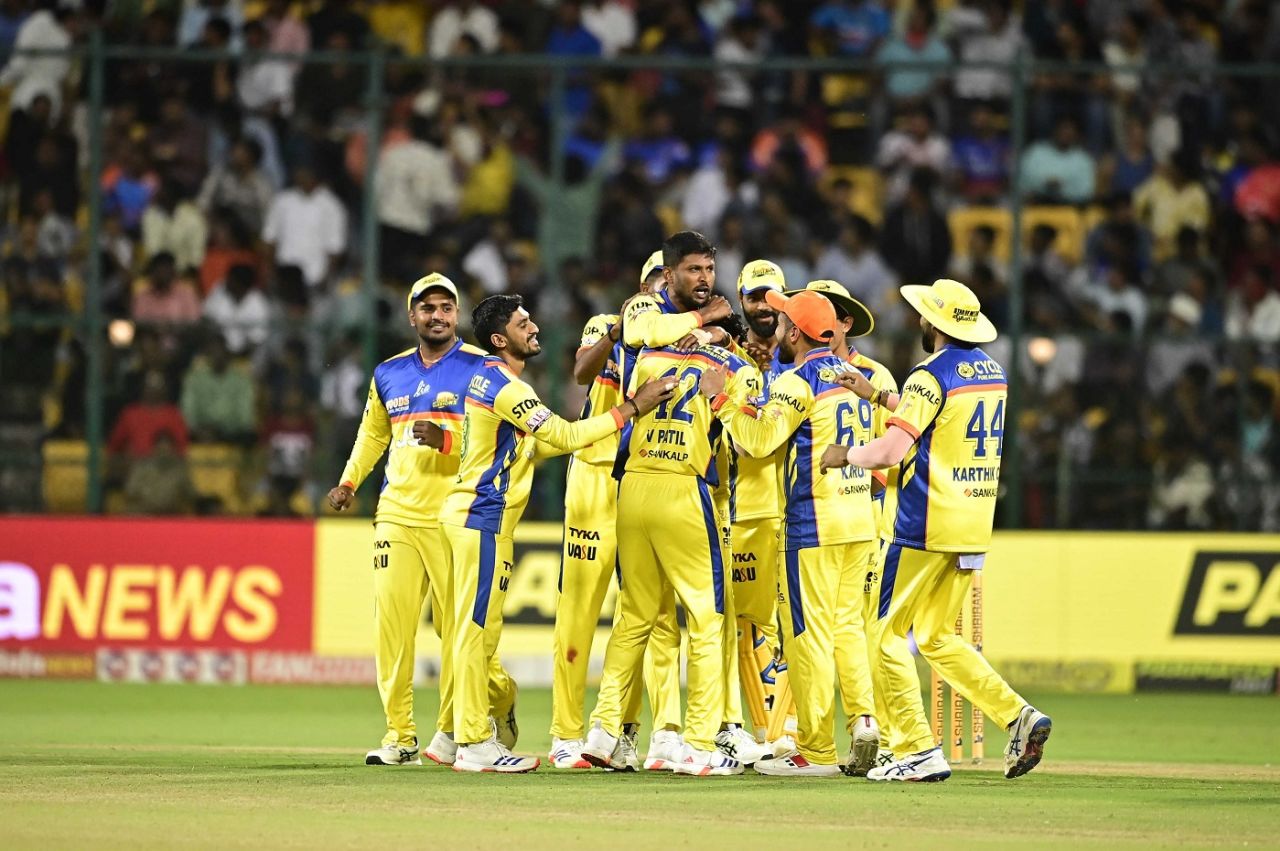 Vidyadhar Patil took 3 for 19 as Mysuru Warriors won the final, Bengaluru Blasters vs Mysuru Warriors, Maharaja T20 Trophy, Final, Bengaluru, September 1, 2024