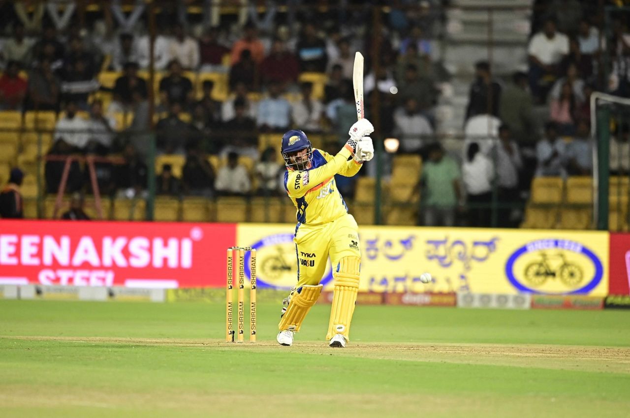 SU Karthik hit a match-winning 71, Bengaluru Blasters vs Mysuru Warriors, Maharaja T20 Trophy, Final, Bengaluru, September 1, 2024