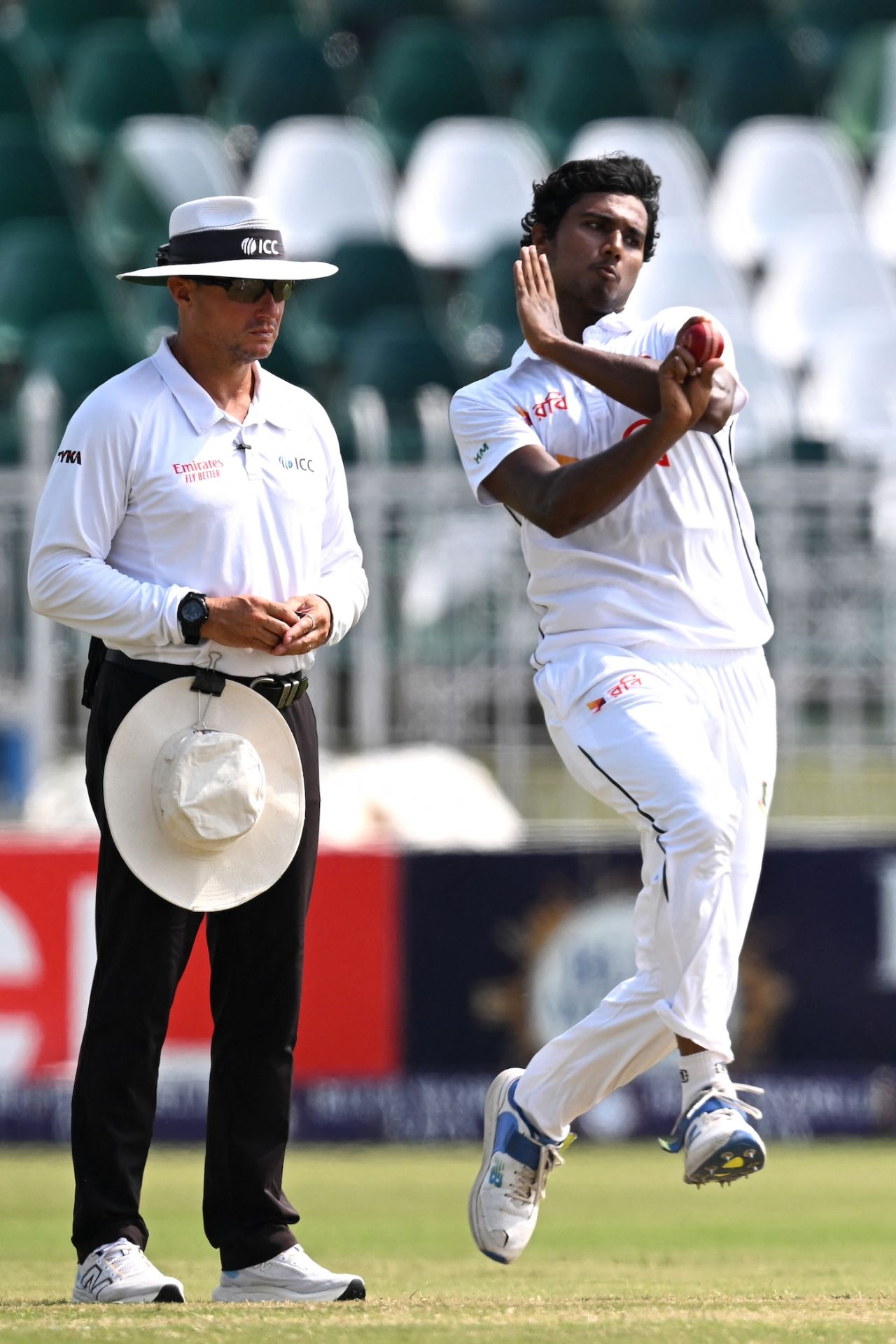 Hasan Mahmud has his eyes on the target, Pakistan vs Bangladesh, 2nd Test, Rawalpindi, 4th day, September 2, 2024