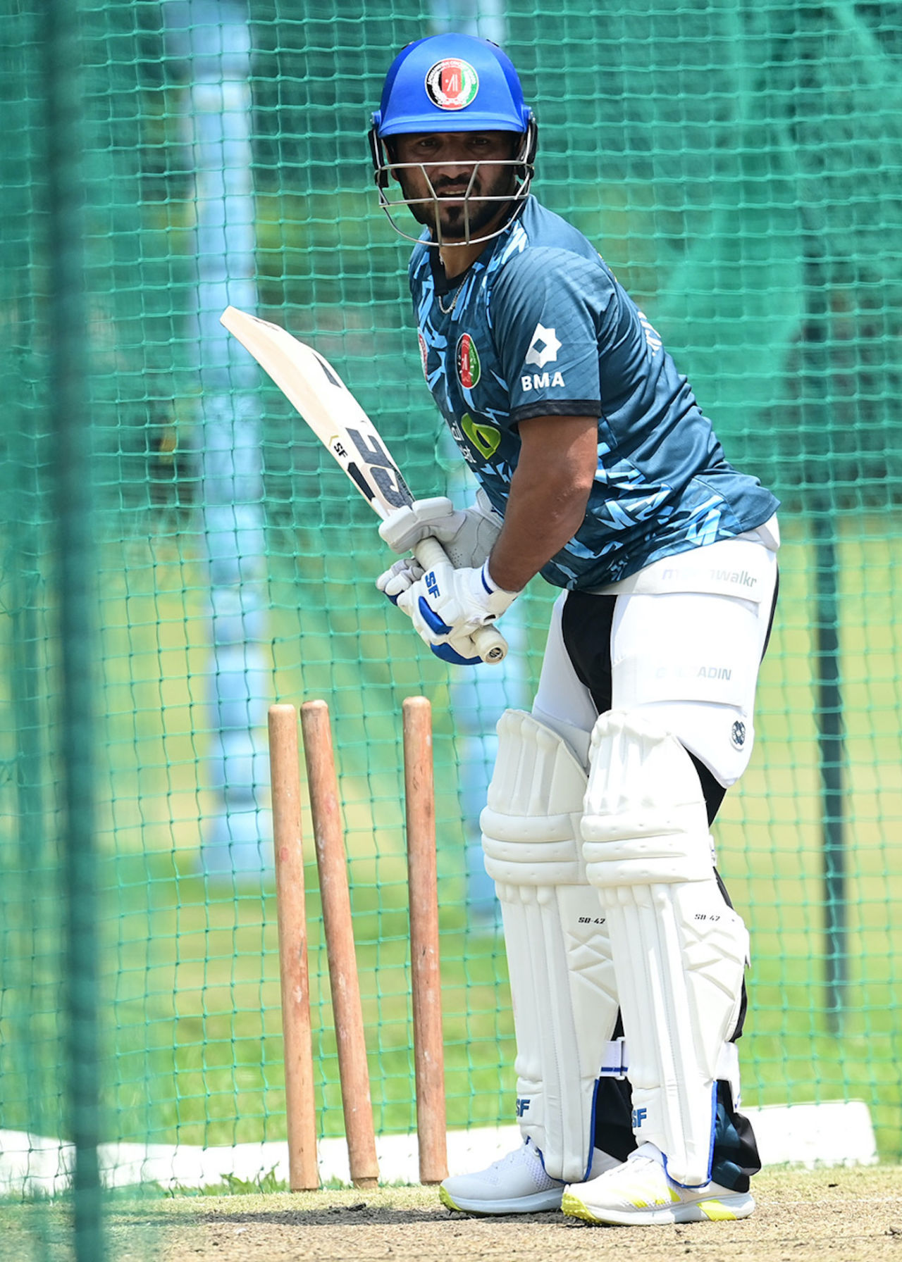 Gulbadin Naib fine tunes his batting ahead of Afghanistan's Test against New Zealand, Noida, September 6, 2024