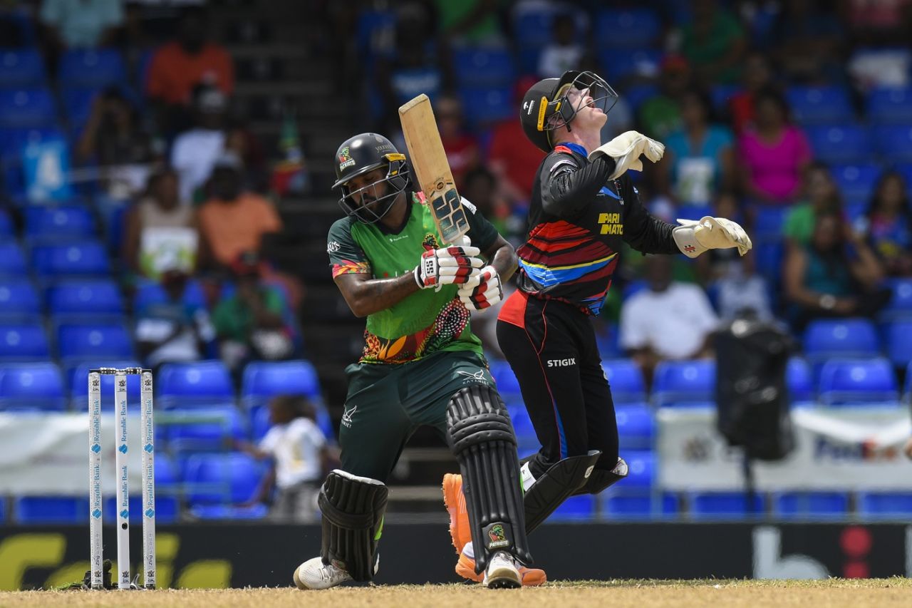 Wanindu Hasaranga nicked behind to Sam Billings for 23, St Kitts and Nevis Patriots vs Antigua and Barbuda Falcons, CPL 2024, Basseterre, September 8, 2024